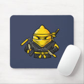 Funny Lemon Shinobi Ninja Nunchucks Illustration Muismat (Met muis)