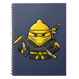 Funny Lemon Shinobi Ninja Nunchucks Illustration Notitieboek