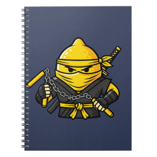 Funny Lemon Shinobi Ninja Nunchucks Illustration Notitieboek