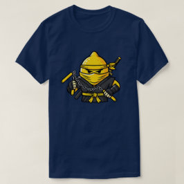 Funny Lemon Shinobi Ninja Nunchucks Illustration T-shirt