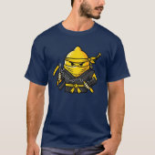 Funny Lemon Shinobi Ninja Nunchucks Illustration T-shirt (Voorkant)