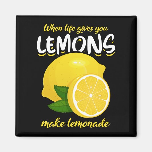 Funny Lemons Gezegde Make Lemonade Magneet (Voorkant)