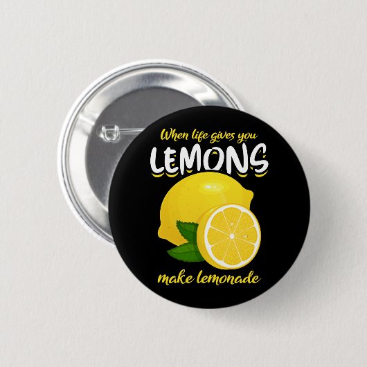 Funny Lemons Gezegde Make Lemonade Ronde Button 5,7 Cm (Voorkant /achterkant)