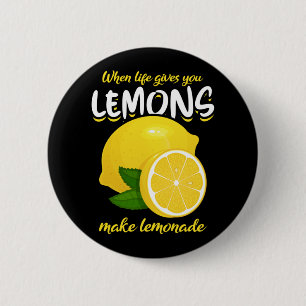 Funny Lemons Gezegde Make Lemonade Ronde Button 5,7 Cm