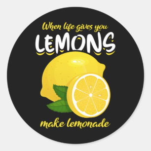 Funny Lemons Gezegde Make Lemonade Ronde Sticker