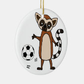 Funny Lemur Cartoon spelen Keramisch Ornament (Rechts)