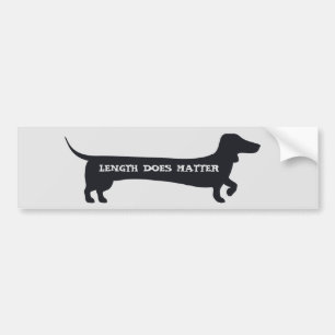 Funny Length is belangrijk voor dachshund bumperst Bumpersticker