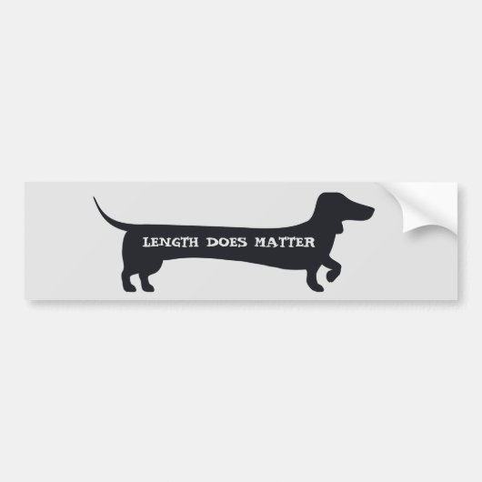Funny Length is belangrijk voor dachshund bumperst Bumpersticker (Voorkant)