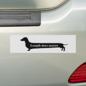 Funny Length is belangrijk voor dachshund bumperst Bumpersticker (Op auto)