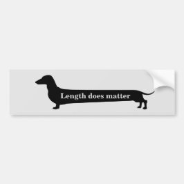 Funny Length is belangrijk voor dachshund bumperst Bumpersticker