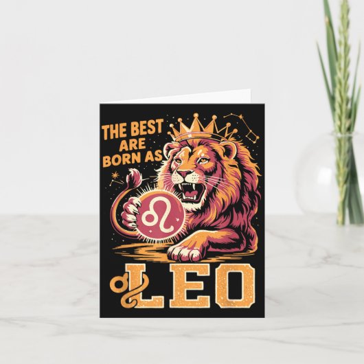 Funny Leo Birthday Quote Astrology Horoscope Gift  Kaart (Voorkant)