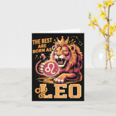 Funny Leo Birthday Quote Astrology Horoscope Gift  Kaart (Gele Bloem)