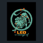 Funny Leo Zodiac Star Sign Astrology Birthday Poster<br><div class="desc">Leo zodiac ster en symbool. retrospectief ontwerp voor in juli of augustus geboren personen. Koel en grappig verjaardagsfeest voor Leo baby, koning, koningin, prinses en het leven van het feest. Ideaal voor diegenen die van constellatie, astrologie, sterrenteken en horoscoop houden. Geweldig kerstcadeau en verjaardagscadeau voor zoon, dochter, vrienden, vriendin, vriendje,...</div>
