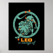 Funny Leo Zodiac Star Sign Astrology Birthday Poster (Voorkant)