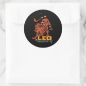 Funny Leo Zodiac Star Sign Astrology Geweldige AF Ronde Sticker (Tas)