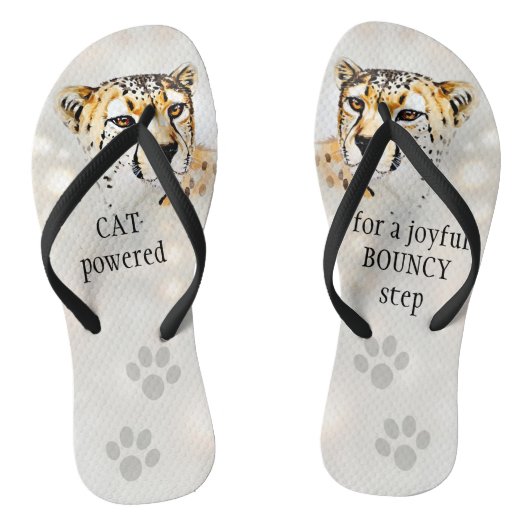 Funny Leopard Big Cat Teenslippers (Voetbed)