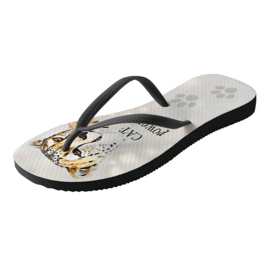 Funny Leopard Big Cat Teenslippers (Schuin)