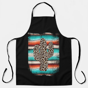Funny Leopard Cactus Serape Cactus print Turquoise Schort