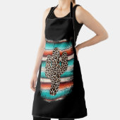 Funny Leopard Cactus Serape Cactus print Turquoise Schort (Insitu)
