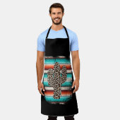 Funny Leopard Cactus Serape Cactus print Turquoise Schort (Gedragen)