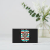 Funny Leopard Cactus Serape Cactus print Turquoise Visitekaartje (Staand voorkant)