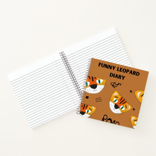 Funny leopard Diary Notitieboek (Binnen)
