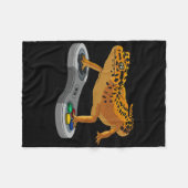 Funny Leopard Gecko Bearded Dragon Gift Kids Cool Fleece Deken (Voorkant (Horizontaal))
