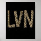 Funny Leopard Lvn Happy Licensed Vocational Nurse  Poster (Voorkant)