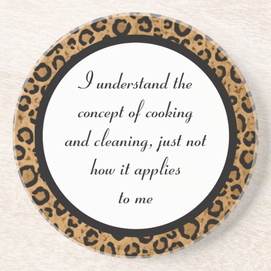 Funny Leopard Onderzetter (Voorkant)
