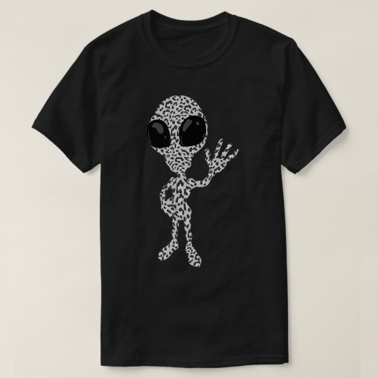 Funny Leopard print Alien Gift Cute Martian Fan B T-shirt (Design voorkant)