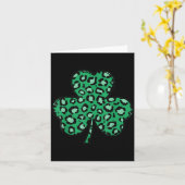 Funny Leopard Print Shamrock St. Patrick's Day Gif Kaart (Gele Bloem)