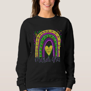 Funny Leopard Rainbow Happy Mardi Gras Women Girls Trui