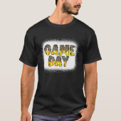 Funny Leopard Softball Game Day Vibes Softball mam T-shirt (Voorkant)