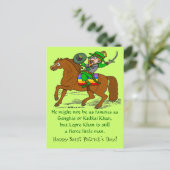 Funny Lepre Khan St Patrick's Day Feestdagenkaart (Staand voorkant)