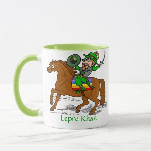 Funny Lepre Khan St Patrick's Day Mok (Links)