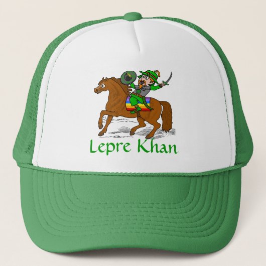 Funny Lepre Khan St Patrick's Day Trucker Pet (Voorkant)