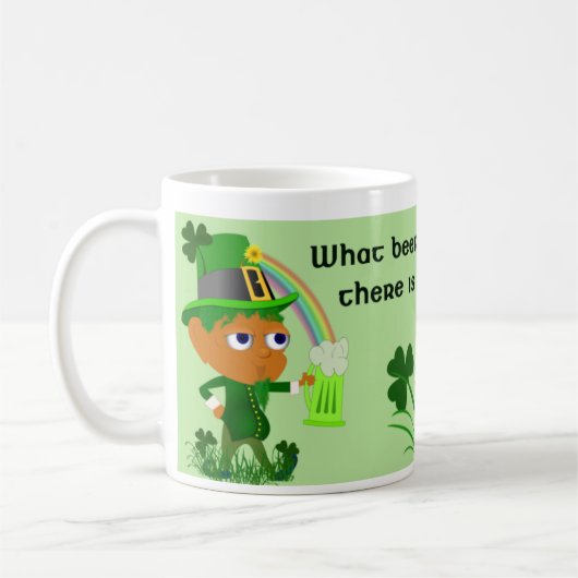 Funny Leprechaun Beer Mok (Links)