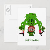 Funny Leprechaun Briefkaart (Voorkant / Achterkant)