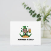 Funny Leprechaun Briefkaart (Staand voorkant)