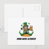 Funny Leprechaun Briefkaart (Voorkant / Achterkant)