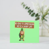 Funny Leprechaun Briefkaart (Staand voorkant)