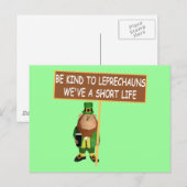 Funny Leprechaun Briefkaart (Voorkant / Achterkant)