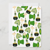 Funny Leprechaun Eat Drink Irish St Patricks Party Kaart (Achterkant)