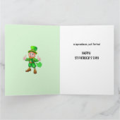 Funny Leprechaun Fart St. Patrick's Day Kaart (Binnen)