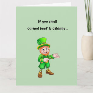 Funny Leprechaun Fart St. Patrick's Day Kaart