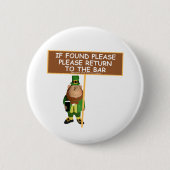 Funny leprechaun ronde button 5,7 cm (Voorkant)