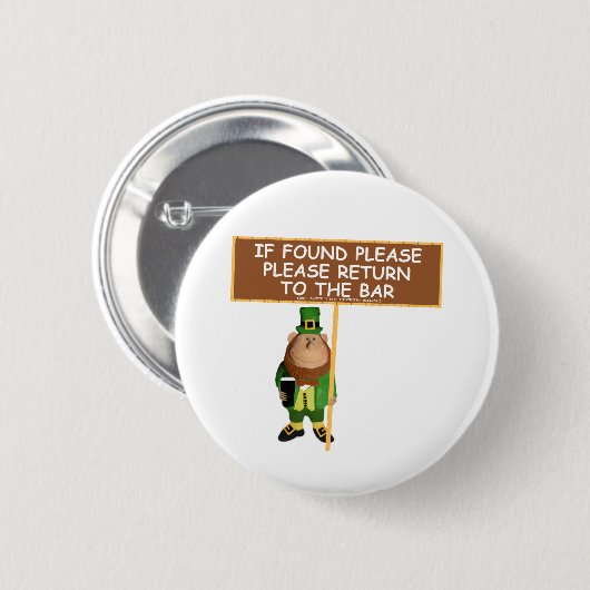 Funny leprechaun ronde button 5,7 cm (Voorkant /achterkant)