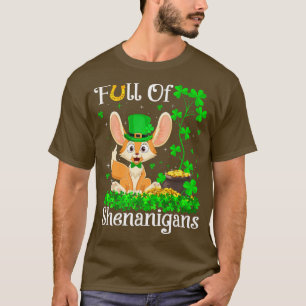 Funny Leprechaun Shamrock Leaf Fennec T-shirt