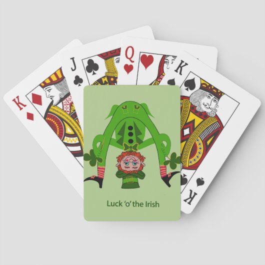 Funny Leprechaun Speelkaarten (Achterkant)