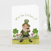 Funny Leprechaun St. Patrick's Day Greeting Kaart (Voorkant)